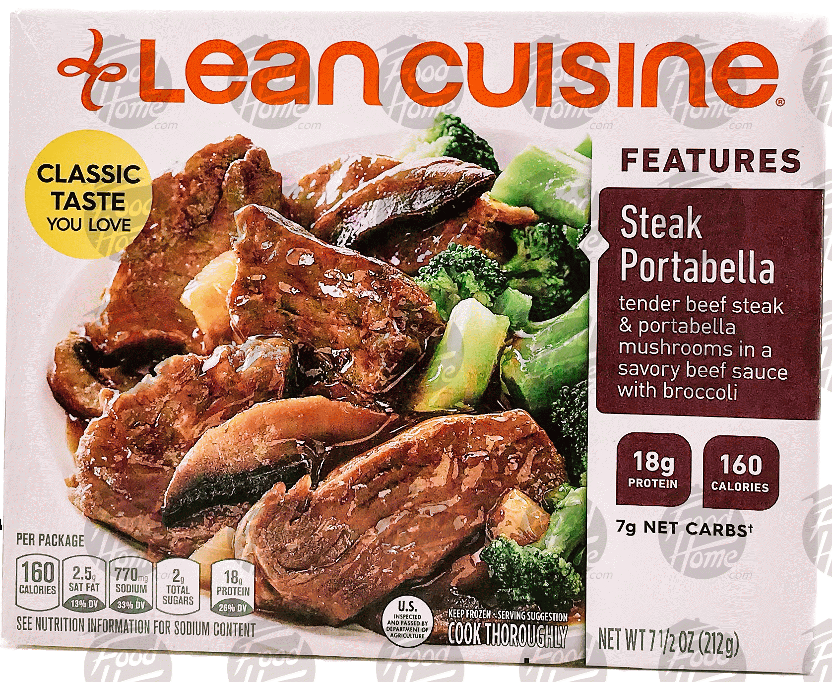 Stouffer's Lean Cuisine comfort; steak portabella in a savory beef sauce with broccoli Full-Size Picture